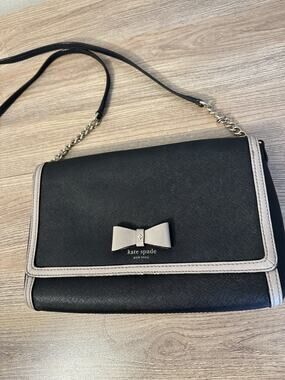 Kate Spade Hazel Court Alek Crossbody Bag Black Mousse Black Frosting WKRU3880